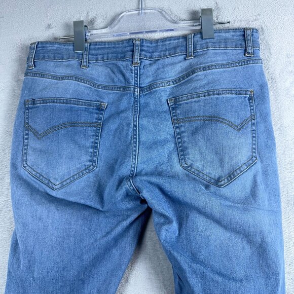 Nuon Skinny Jeans Denim Stretch Light Wash Five Design Pockets Womens Blue SZ 34 - Picture 4 of 12